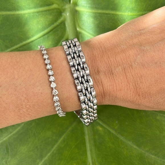 New Stainless Steel Rolex Style Bracelet 8 Inches Long 9mm Width